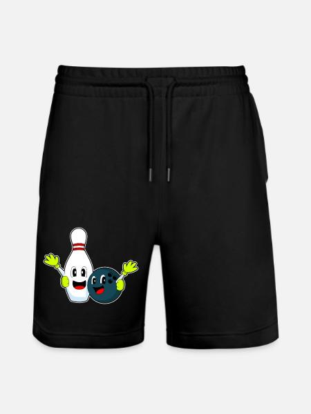 Bowling Bowling Ball Pin - Stanley/Stella Trainer Unisex Organic Jogging Shorts - black