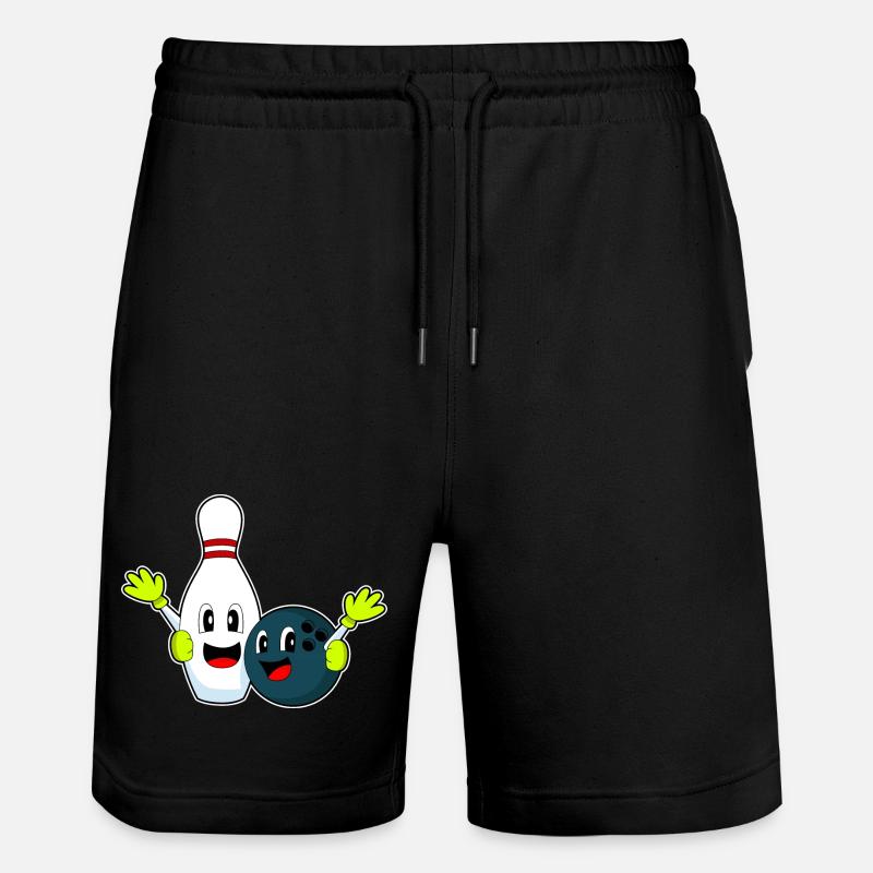 Bowling-Pin Bowling Bowlingkugel - Stanley/Stella Unisex Bio Joggingshorts Trainer  - Schwarz
