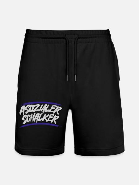Asozialer Schalker | Gelsenkirchen Schalke - Stanley/Stella Unisex Bio Joggingshorts Trainer - Schwarz