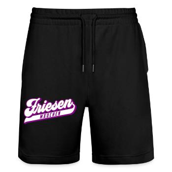 Friesen Mädchen | Farben änderbar - Stanley/Stella Unisex Bio Joggingshorts Trainer  - Schwarz - Vorne - Nik (191cm) & Marisol (170cm)