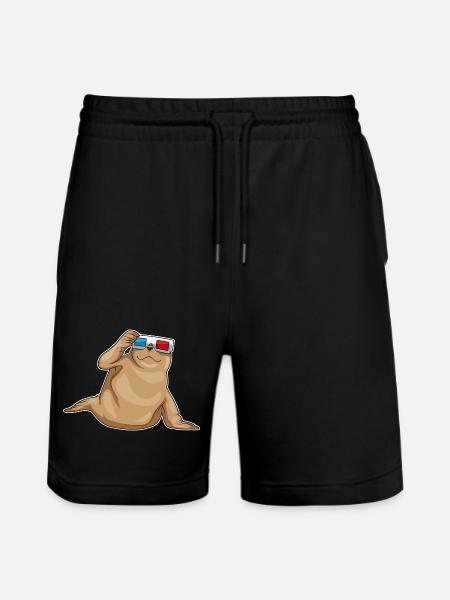 Seal goggles - Stanley/Stella Trainer Unisex Organic Jogging Shorts - black