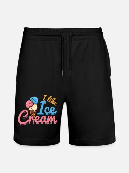 Eiscreme Liebe - Stanley/Stella Unisex Bio Joggingshorts Trainer - Schwarz