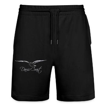 Möwe - DarssCoast Möwen Collection - Stanley/Stella Unisex Bio Joggingshorts Trainer  - Schwarz - Vorne - Nik (191cm) & Marisol (170cm)