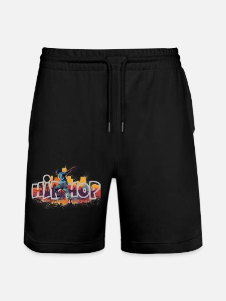 Hip Hop Breakdancer Gift - Stanley/Stella Trainer Unisex Organic Jogging Shorts - black