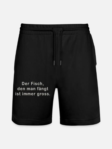 Der Fisch - Stanley/Stella Unisex Bio Joggingshorts Trainer  - Schwarz