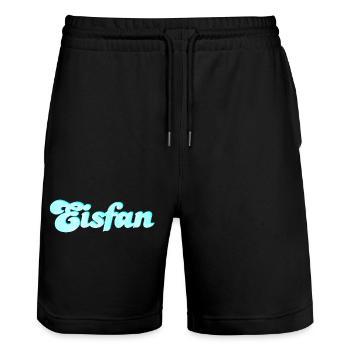Eis Fan Eiscreme süß Sommer Eiskrem Handschrift - Stanley/Stella Unisex Bio Joggingshorts Trainer  - Schwarz - Vorne - Nik (191cm) & Marisol (170cm)