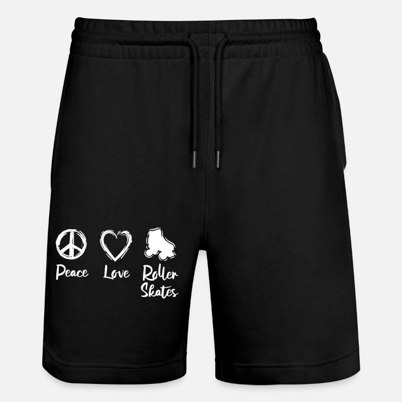 Peace Love Roller Skates - Short de jogging bio TRAINER Stanley/Stella unisexe - noir