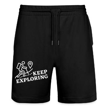 Continuez à explorer - Short de jogging bio TRAINER Stanley/Stella unisexe - noir - Devant - Nik (191cm) & Marisol (170cm)