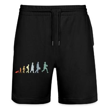 Vintage Rugby Evolution - Stanley/Stella Unisex Bio Joggingshorts Trainer  - Schwarz - Vorne - Nik (191cm) & Marisol (170cm)