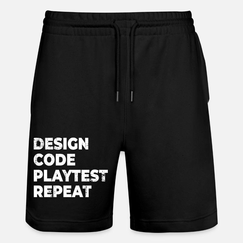 Spielentwicklung Progress - Stanley/Stella Unisex Bio Joggingshorts Trainer  - Schwarz