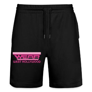 Tragen Sie West Hollywood - Stanley/Stella Unisex Bio Joggingshorts Trainer  - Schwarz - Vorne - Nik (191cm) & Marisol (170cm)