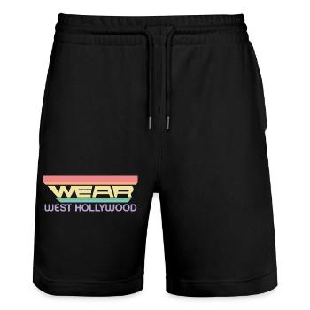 Portez des vêtements West Hollywood avec Vintage Rainbow - Short de jogging bio TRAINER Stanley/Stella unisexe - noir - Devant - Nik (191cm) & Marisol (170cm)