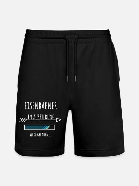 Eisenbahner Beruf Ausbildung Geschenk - Stanley/Stella Unisex Bio Joggingshorts Trainer  - Schwarz