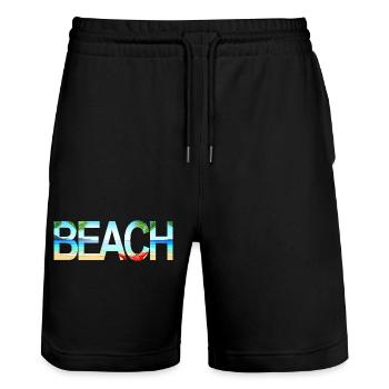 Plage - Short de jogging bio TRAINER Stanley/Stella unisexe - noir - Devant - Nik (191cm) & Marisol (170cm)