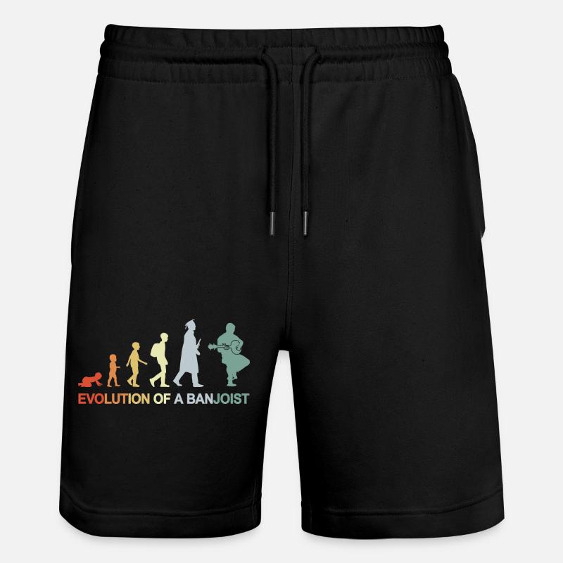 Banjospieler Evolution - Stanley/Stella Unisex Bio Joggingshorts Trainer  - Schwarz