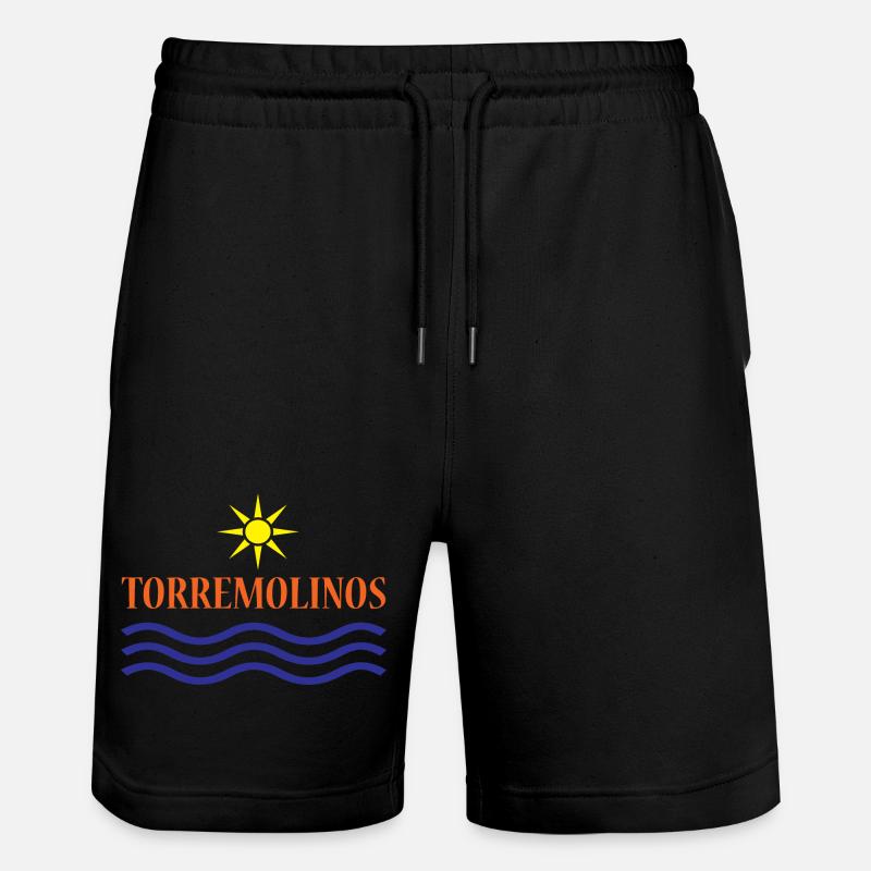 TORREMOLINOS-Eau du Soleil+Texte - Short de jogging bio TRAINER Stanley/Stella unisexe - noir