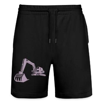 Silhouette de pelle, conception précise pour - Short de jogging bio TRAINER Stanley/Stella unisexe - noir - Devant - Nik (191cm) & Marisol (170cm)