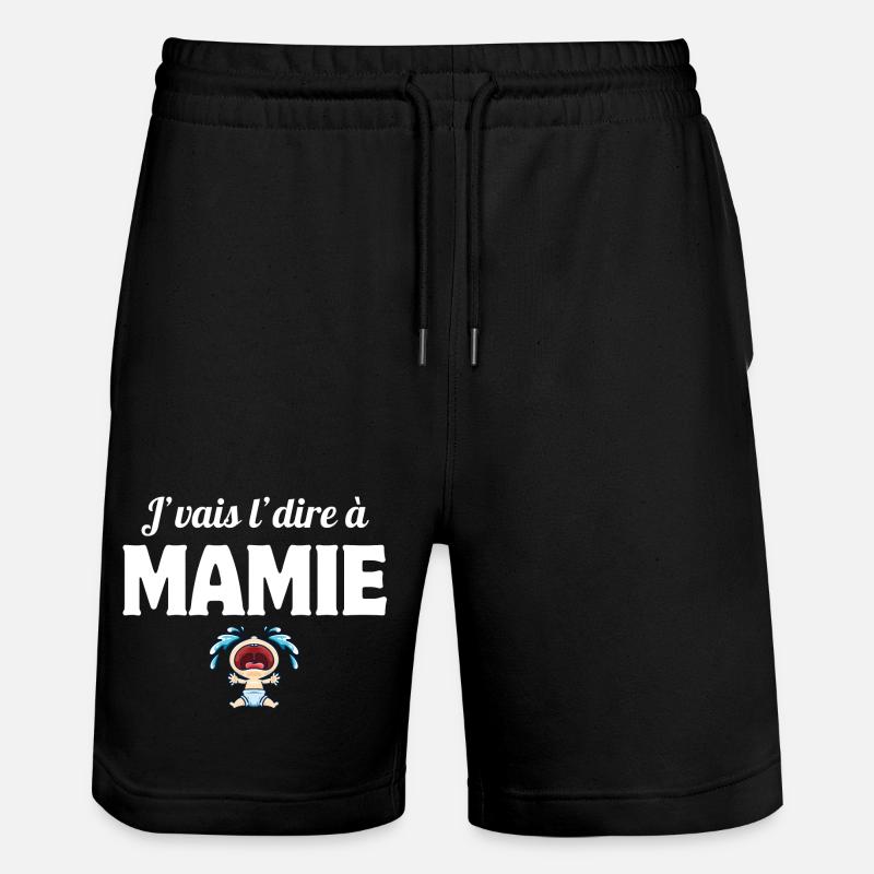 j'vais l'dire, enfant, super mamie - Short de jogging bio TRAINER Stanley/Stella unisexe - noir