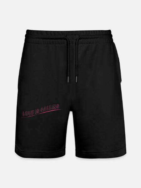 Love is Calling - Stanley/Stella Trainer Unisex Organic Jogging Shorts - black
