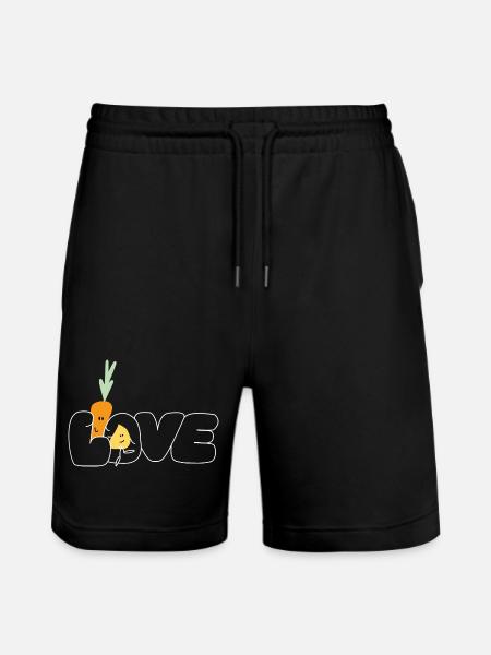 Love weiss - Stanley/Stella Unisex Bio Joggingshorts Trainer  - Schwarz