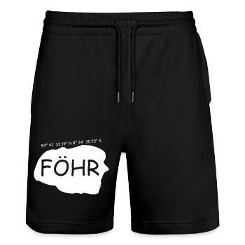 Föhr Koordinaten - Stanley/Stella Unisex Bio Joggingshorts Trainer  - Schwarz - Vorne - Nik (191cm) & Marisol (170cm)