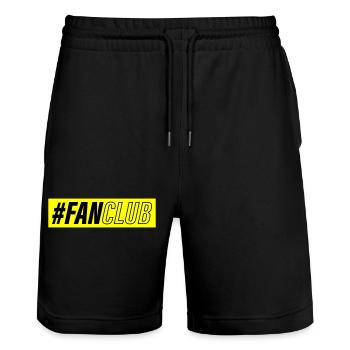 Fan Club Verein - Stanley/Stella Unisex Bio Joggingshorts Trainer  - Schwarz - Vorne - Nik (191cm) & Marisol (170cm)