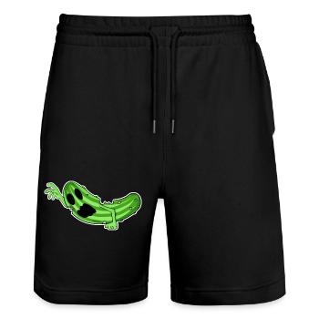 Horreur de concombre zombie - Short de jogging bio TRAINER Stanley/Stella unisexe - noir - Devant - Nik (191cm) & Marisol (170cm)