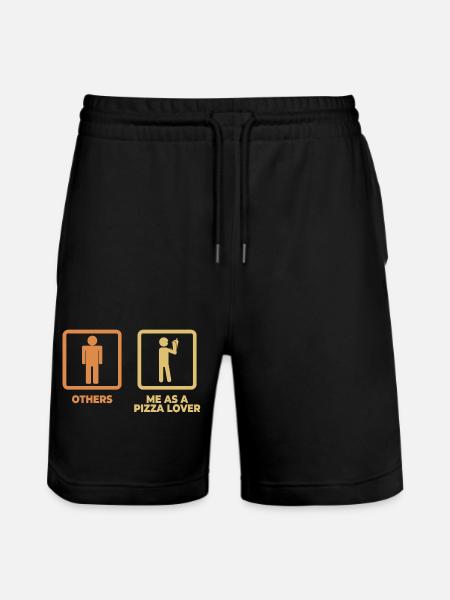Me as a pizza lover - Stanley/Stella Trainer Unisex Organic Jogging Shorts - black