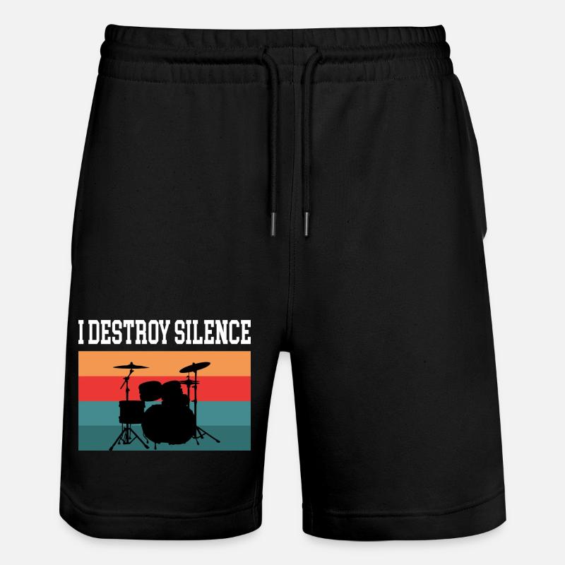 Drummer Drummer I destroy silence - Stanley/Stella Trainer Unisex Organic Jogging Shorts - black