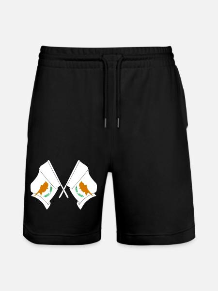 Deux drapeaux Chypre - Short de jogging bio TRAINER Stanley/Stella unisexe - noir
