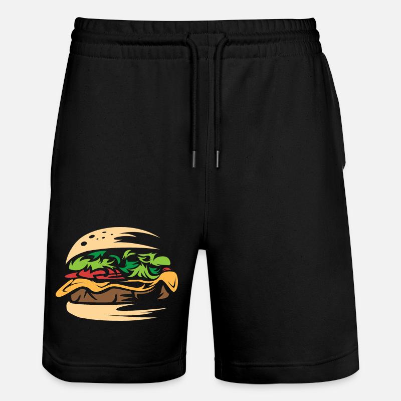 Juicy Burger Smash Restaurant Maison - Short de jogging bio TRAINER Stanley/Stella unisexe - noir
