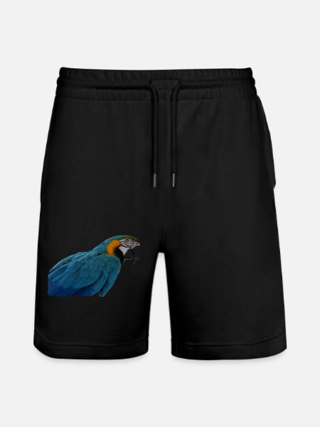 Parrots Bird T-shirt Gift - Stanley/Stella Trainer Unisex Organic Jogging Shorts - black