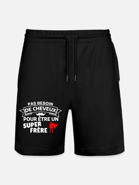 Humour Capes et Fraternité - Short de jogging bio TRAINER Stanley/Stella unisexe - noir