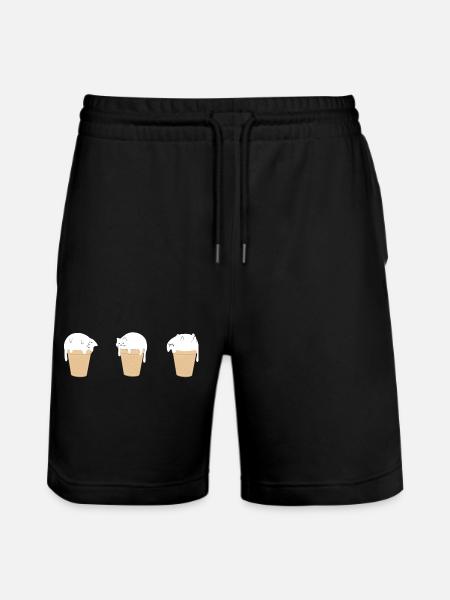 Glace Chat Bébé Glace - Short de jogging bio TRAINER Stanley/Stella unisexe - noir