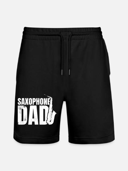 Saxophonist Father - Stanley/Stella Trainer Unisex Organic Jogging Shorts - black