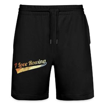 I like rowing - Stanley/Stella Trainer Unisex Organic Jogging Shorts - black - Front - Nik (191cm) & Marisol (170cm)