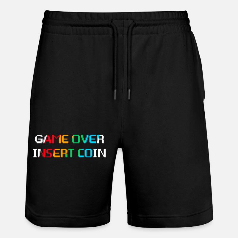 Game Over Insert Coin (foncé) - Short de jogging bio TRAINER Stanley/Stella unisexe - noir