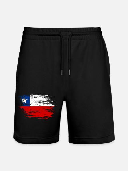 Drapeau chilien utilisé - Short de jogging bio TRAINER Stanley/Stella unisexe - noir
