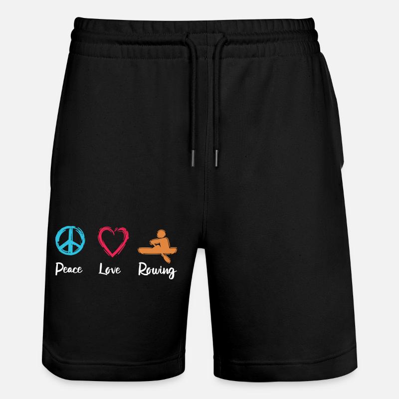 Paix, Amour, Aviron - Short de jogging bio TRAINER Stanley/Stella unisexe - noir