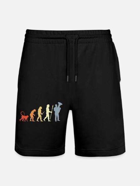 Tubist Evolution - Stanley/Stella Trainer Unisex Organic Jogging Shorts - black