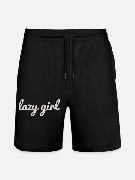Lazy Girl - Stanley/Stella Trainer Unisex Organic Jogging Shorts - black