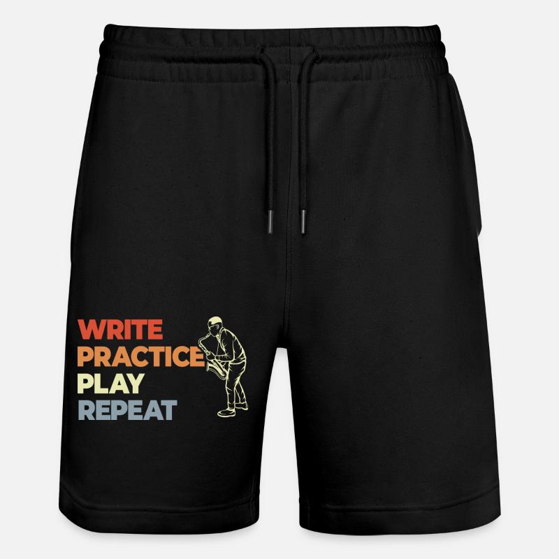 Write Practice Play Repeat - Stanley/Stella Trainer Unisex Organic Jogging Shorts - black