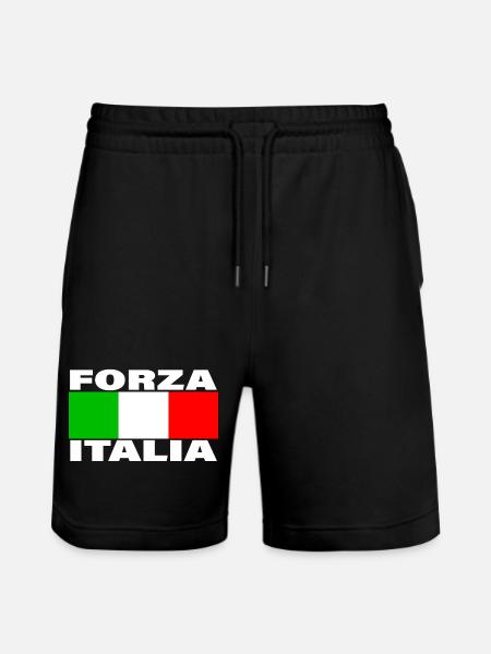 FORZA ITALIA - Stanley/Stella Trainer Unisex Organic Jogging Shorts - black