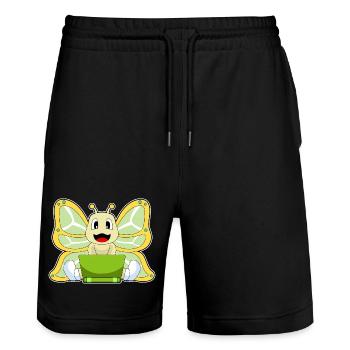 Butterfly Laptop - Stanley/Stella Trainer Unisex Organic Jogging Shorts - black - Front - Nik (191cm) & Marisol (170cm)