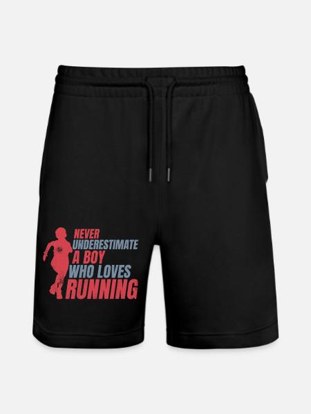 Never underestimate a small runner - Stanley/Stella Trainer Unisex Organic Jogging Shorts - black