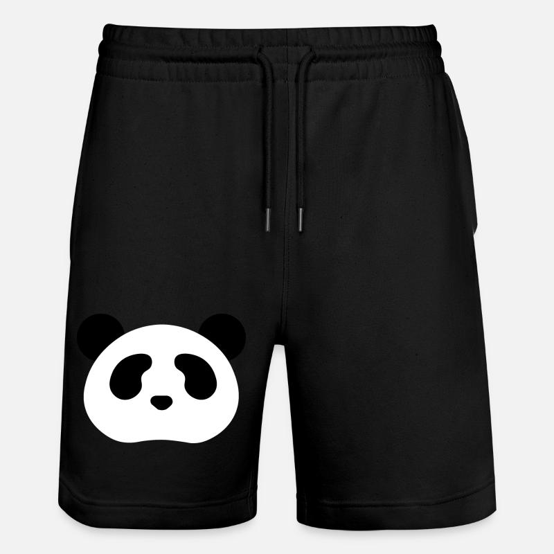 Panda Bear - Stanley/Stella Trainer Unisex Organic Jogging Shorts - black
