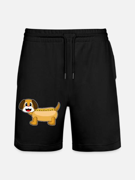 Dog Hot Dog - Stanley/Stella Trainer Unisex Organic Jogging Shorts - black