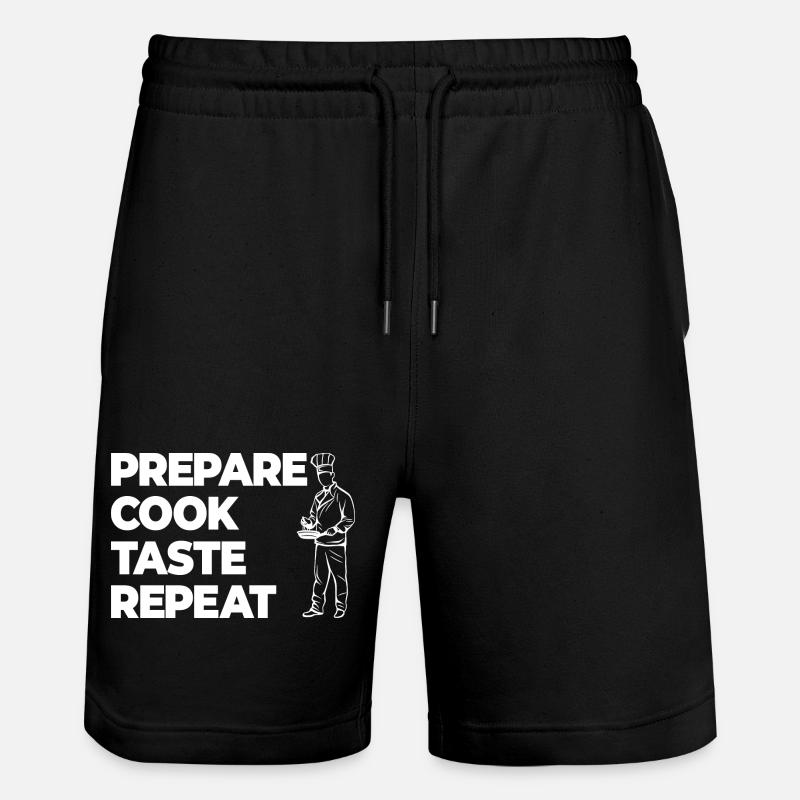 Vorbereiten Kochen Abschmecken - Stanley/Stella Unisex Bio Joggingshorts Trainer  - Schwarz
