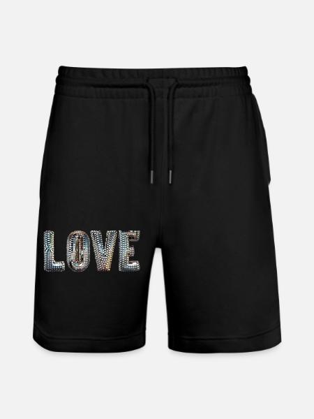 Disco Love - Stanley/Stella Trainer Unisex Organic Jogging Shorts - black