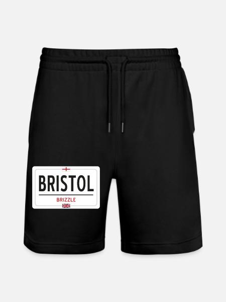 Bristol town sign - Stanley/Stella Trainer Unisex Organic Jogging Shorts - black